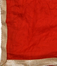 PK HUB Women's Silk Bandhej Multicolor Dupatta - FREE SIZE, Red