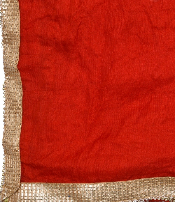 PK HUB Women's Silk Bandhej Multicolor Dupatta - FREE SIZE, Red