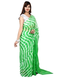 PK HUB  Women Banarasi Doller butti Silk Bandhani Saree - Red / Yellow