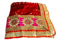 PK HUB® Women's Art Silk Rajasthani Bandhej stitched Ready to wear Lehenga Choli with Dupatta set - Yellow &Red