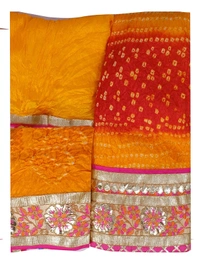 PK HUB® Women's Silk Semi-stitched Lehenga Choli - Free Size, yellow