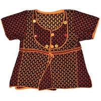 Readymade Lehnaga Choli Set For Kids Girls Fabric Pure Cotton Multi - 6M - 12M
