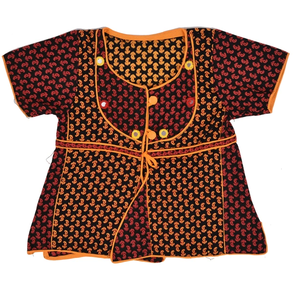 Readymade Lehnaga Choli Set For Kids Girls Fabric Pure Cotton Multi - 6M - 12M