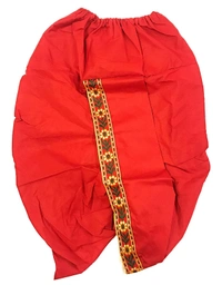 Red Embroidery Dhoti Kurta Pant Set For Kids - 12M - 18M