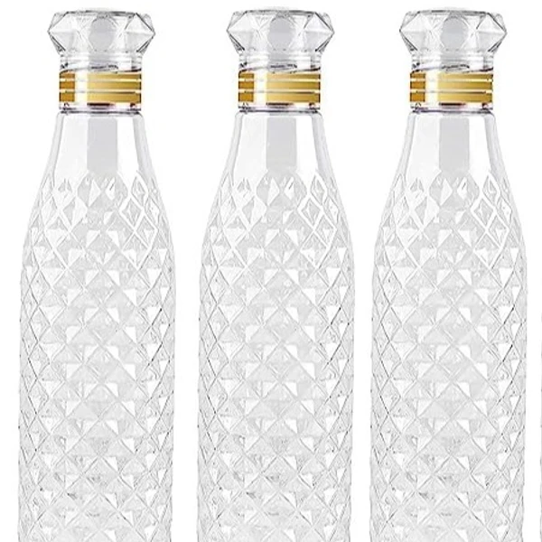 Premium Durable 1L Diamond Water Bottle Set (Pack of 3)