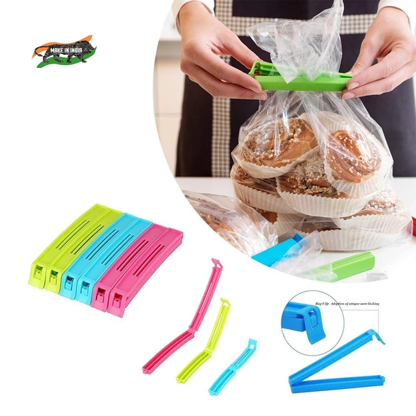 Plastic Food Snacks Bag Pouch Clip Sealer (18 Pcs - 3 Different Size)
