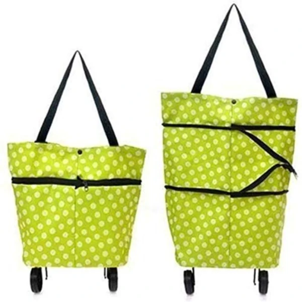 Foldable Shopping Trolley Bag with Wheels for Luggage,/Vegetable, Grocery, Shopping Trolley Carry Bag