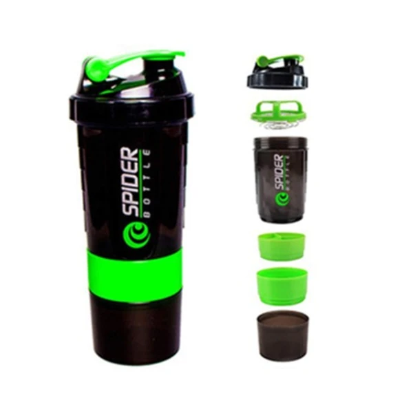 Gym Protein Shaker/Sipper Bottle For Men & Women with Storage Compartment (Multicolor) - Pack of 1