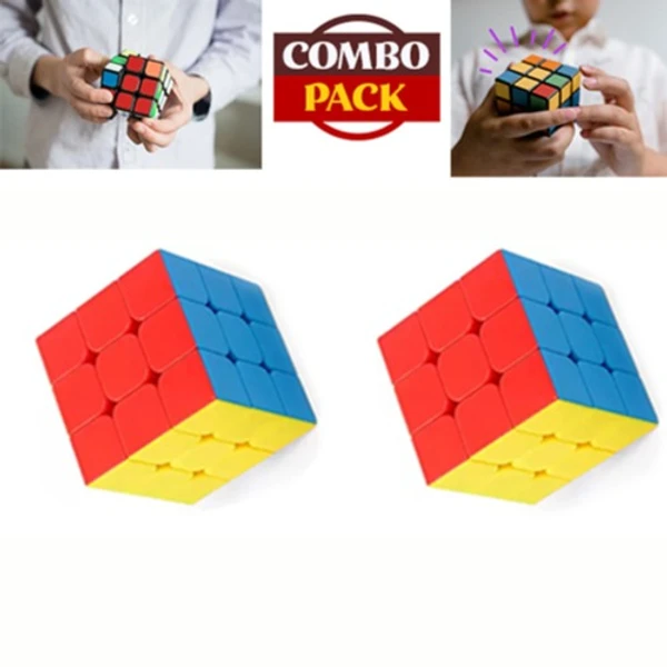 Magic Puzzle Rubik Cube for Kids and Adults - Pack of 2