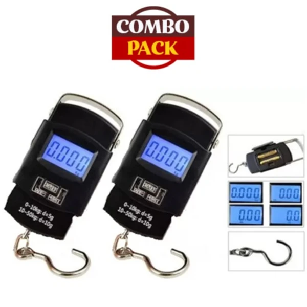 Portable Hanging Weighing Scale (10gm-50Kg) - Pack of 2