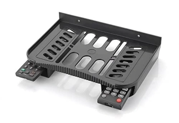  Plastic Set Top Box Stand Carbon Steel Wall Shelf (Number of Shelves - 1, Black)