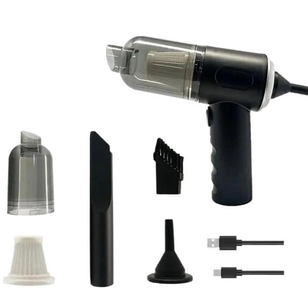 Portable Electric Nail Drill Professional Cleaner Dust Collection/Lighting 3 in 1 Car Vacuum 120W High-Power Handheld Wireless Vacuum Cleaner Home Car Dual USB Rechargeable (Multii)