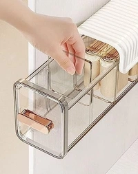 Wall mounted socks storage organizer for wardrobe 6 Grid/Cell undergarment organisers storage box for women bra panty storage boxes wall hanging socks (pack of 1) multi