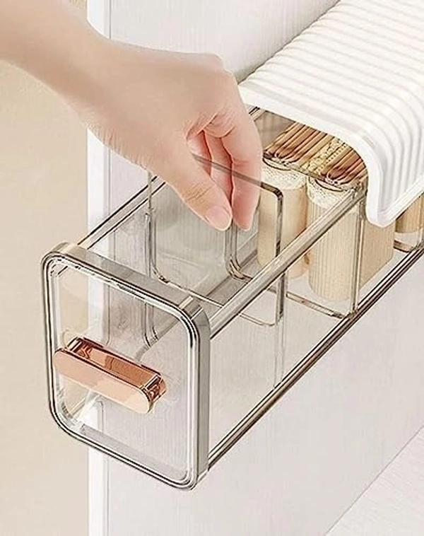 Wall mounted socks storage organizer for wardrobe 6 Grid/Cell undergarment organisers storage box for women bra panty storage boxes wall hanging socks (pack of 1) multi