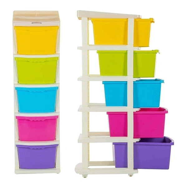 yful Studio 5 XL Plastic Modular Drawer System for Home, Office, Hospital, Parlour, School and Kids, Product Dimension When assembled (31cmx39cmx80.9 cm) (STUDIO 5XL, Multicolor) Visit the Joyful Store