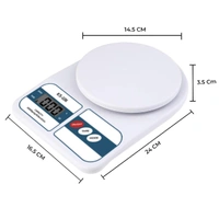 Kitchen Scale Multipurpose Portable Electronic Digital Weighing Scale | Weight Machine With Back light LCD Display | White |10 kg 