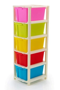 yful Studio 5 XL Plastic Modular Drawer System for Home, Office, Hospital, Parlour, School and Kids, Product Dimension When assembled (31cmx39cmx80.9 cm) (STUDIO 5XL, Multicolor) Visit the Joyful Store