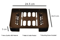  Plastic Set Top Box Stand Carbon Steel Wall Shelf (Number of Shelves - 1, Black)
