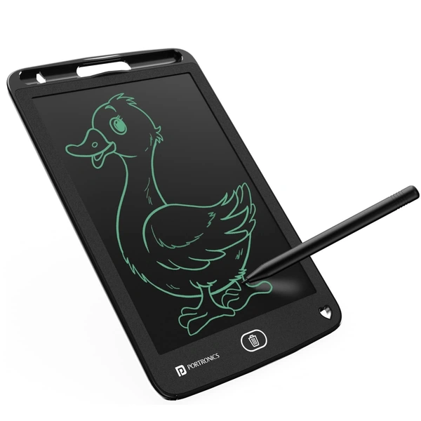  Ruffpad 8.5E Re-Writable LCD Writing Pad with Screen 21.5cm (8.5-inch) for Drawing, Playing, Handwriting Gifts for Kids & Adults, India's first notepad to save and share your child's first creatives via Ruffpad app on your Smartphone(Black)