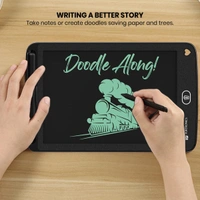  Ruffpad 8.5E Re-Writable LCD Writing Pad with Screen 21.5cm (8.5-inch) for Drawing, Playing, Handwriting Gifts for Kids & Adults, India's first notepad to save and share your child's first creatives via Ruffpad app on your Smartphone(Black)