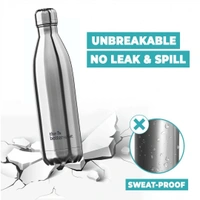 Home 500 ml Thermosteel Bottle | Doubled Wall 304 Stainless Steel | Stays Hot for 18 Hrs & Cold for 24 Hrs | Rustproof & Leakproof | Insulated Water Bottles for Office, Camping, Travel