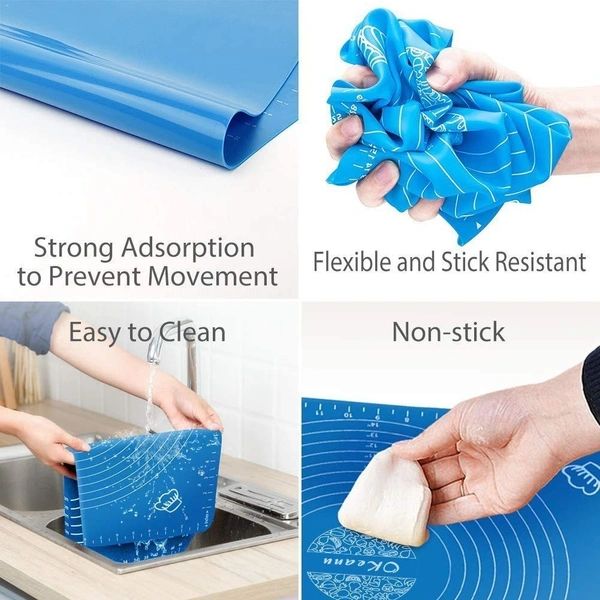 Silicon Fondant Rolling Mat or Silicone Baking Sheet Large with Measurements