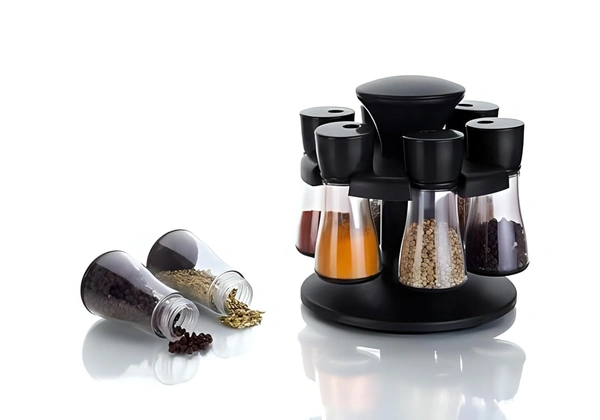 pice Rack 8 in 1 Masala Rack Set | Big Spice Container | Container jar bottle spice rack