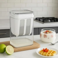 2-in-1 Greek Yogurt Maker & Hung Curd Maker | Fine Mesh Strainer Box with Lid
