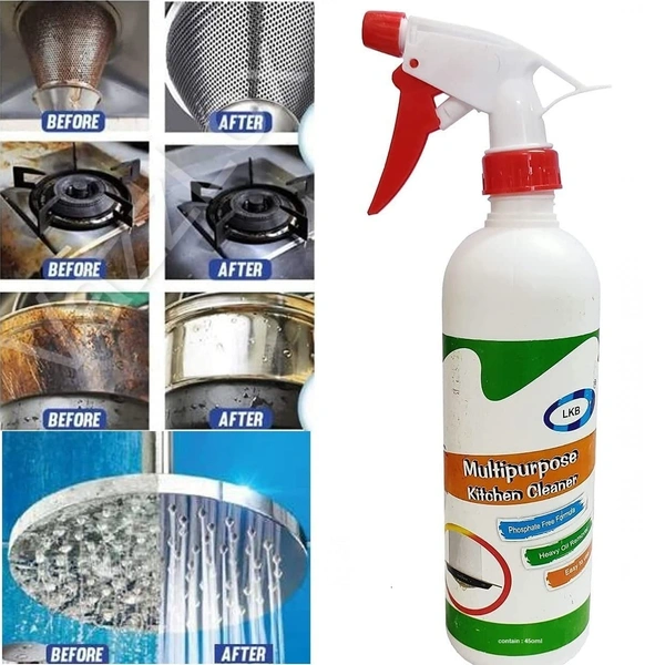 itchen Cleaner Spray Oil & Grease Stain Remover Stove & Chimney Cleaner Spray Non-Flammable Nontoxic Magic Degreaser Spray for Kitchen Gas Stove Cleaning Spray for Grill & Exhaust Fan (450ml