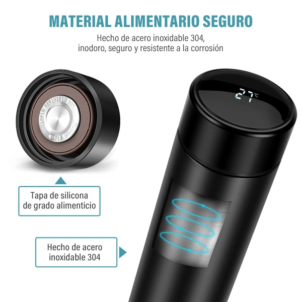 Sports Water Bottle with LED Temperature Display