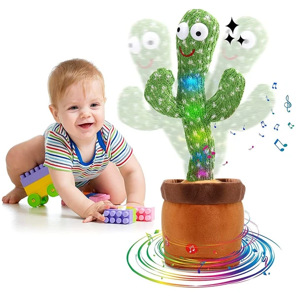 Toys Talking Cactus For Kids Dancing Cactus Toys Can Sing Wriggle & Singing Recording Repeat What You Say Funny Education Toys Playing Home Decor Items For Kids,Green