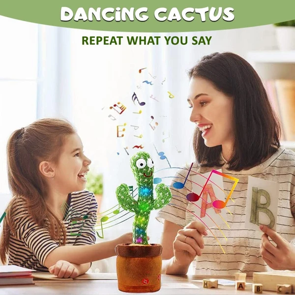 Toys Talking Cactus For Kids Dancing Cactus Toys Can Sing Wriggle & Singing Recording Repeat What You Say Funny Education Toys Playing Home Decor Items For Kids,Green