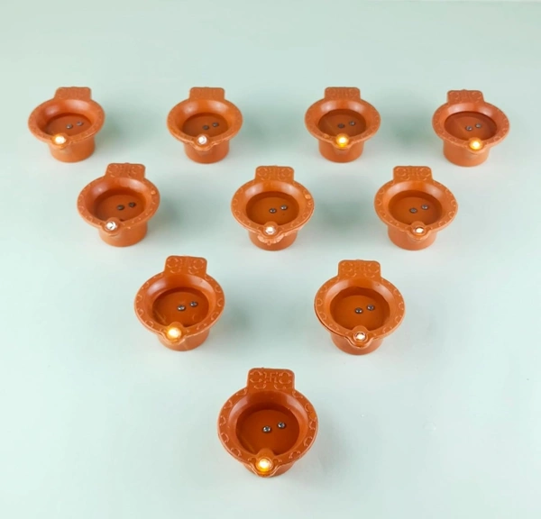 Water Sensor Electric LED Diyas | Flameless & Smokeless | Water Sensor LED Diwali Light Diya | Warm Ambient Lights for New Year,Festival,Christmas, Home Decoration. (Pack of 12)