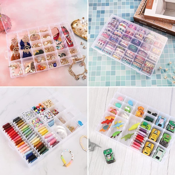  Plastic Compartment Cosmetic Rack Display Cases Makeup Lipstick Storage Organizer Holder Box (36 GRID JEWELLRY BOX