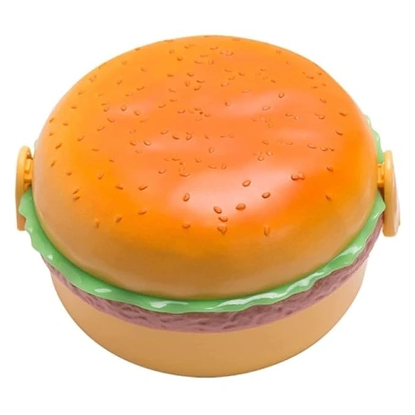 Burger Tiffin Box for Sandwich, Snacks, 3Tier Kids Lunch Box for School Boys & Girls, Kids- Insulated (Multicolor)