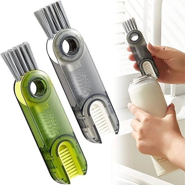 3 in 1 Multifunctional Cleaning Brush,3 in 1 Tiny Bottle Cup Lid Detail Brush Straw Cleaner Tools Multi-Functional Crevice Cleaning Brush,Multifunctional Cleaning Brush