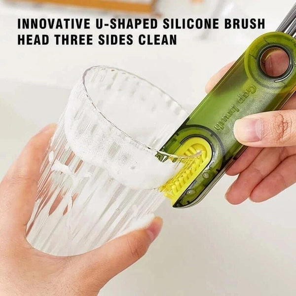 3 in 1 Multifunctional Cleaning Brush,3 in 1 Tiny Bottle Cup Lid Detail Brush Straw Cleaner Tools Multi-Functional Crevice Cleaning Brush,Multifunctional Cleaning Brush