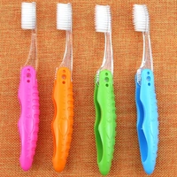 Folding Medium Soft Bristles Camping Outdoor Hiking Adventure Travel Pocket Size Oral Care Cleaning Toothbrush
