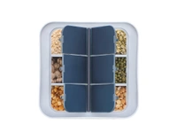 6 Section Container Jar For Grocery, Fridge Container & Containers, Transparent Plastic Lock Food Storage Kitchen Storage Box & Container