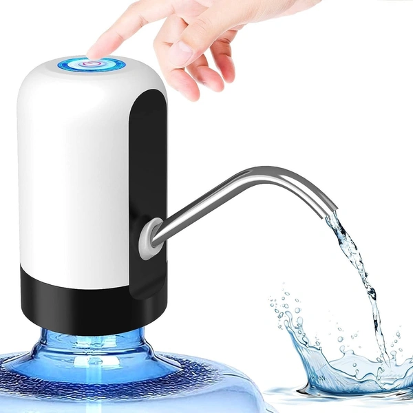Automatic Wireless Water Can Dispenser Pump for 20 Litre Bottle Can, White/Black