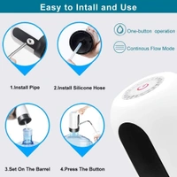 Automatic Wireless Water Can Dispenser Pump for 20 Litre Bottle Can, White/Black