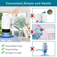 Automatic Wireless Water Can Dispenser Pump for 20 Litre Bottle Can, White/Black