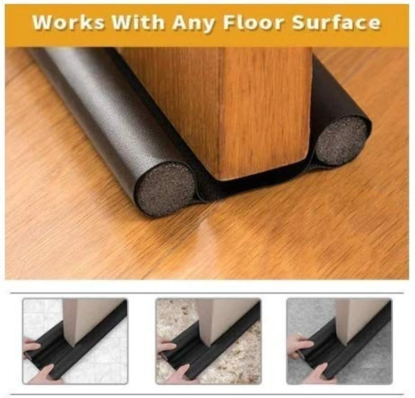 Door Bottom Sealing Strip Guard for Home | (36 inches, Pack of 3) | Door Stoppers | Door Seal | Door Closers | Sound-Proof Reduce Noise Energy Saving Weather Stripping | Waterproof - Brown