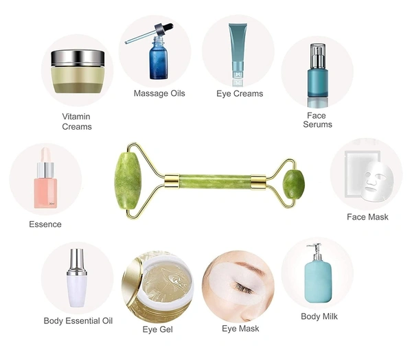 Face Massager Jade Stone Roller For Facial Massage Under Eye Dark Circles Remover Beauty Massager For Face,Under Eye,Forehead,Neck Anti Aging Wrinkle Remover Tool,1Pc: Face Massage