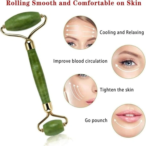Face Massager Jade Stone Roller For Facial Massage Under Eye Dark Circles Remover Beauty Massager For Face,Under Eye,Forehead,Neck Anti Aging Wrinkle Remover Tool,1Pc: Face Massage