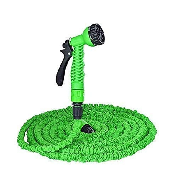  Multifunctional Expandable Magic Flexible Water 5 Meter Hose Pipe with Spray Gun (Multicolor)