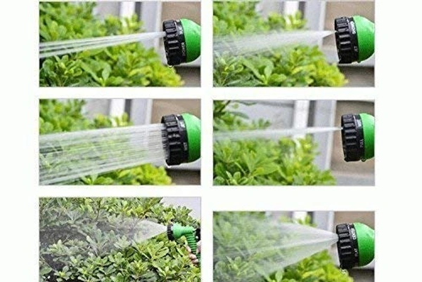  Multifunctional Expandable Magic Flexible Water 5 Meter Hose Pipe with Spray Gun (Multicolor)