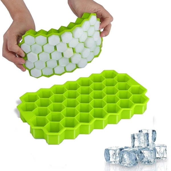 Silicone Ice Trays for Freezer - Flexible Honeycomb Ice Cube Trays for Freezer - Popsicle Mould/Ice Cube Maker/Chocolate Mould/Fridge Tray - Multicolor