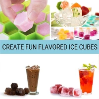 Silicone Ice Trays for Freezer - Flexible Honeycomb Ice Cube Trays for Freezer - Popsicle Mould/Ice Cube Maker/Chocolate Mould/Fridge Tray - Multicolor