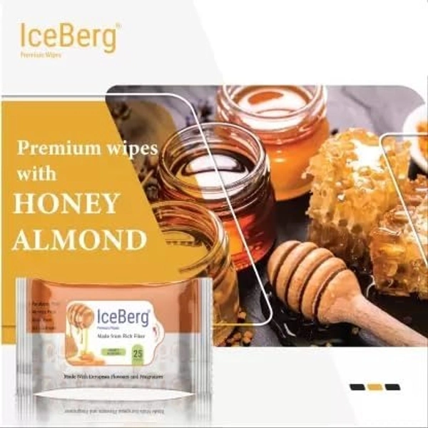 Icebergs Wet Wipes with Extra Moisturizers - Pack of 25